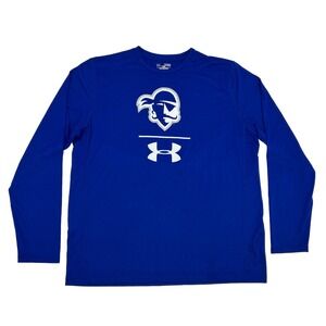 Seton Hall Pirates Shirt Men's XL Blue Under Armour Long Sleeve Crew Neck‎